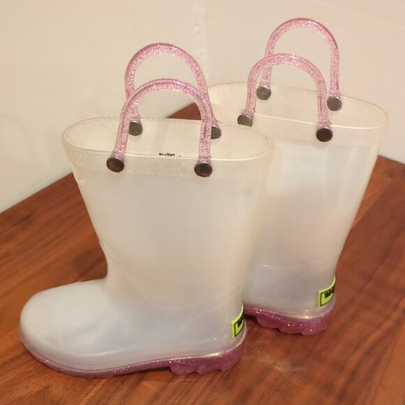 Western Chief Toddler Girls' Viola Light-Up Glitter Rain Boots toddler 8 EUC - Picture 3 of 5